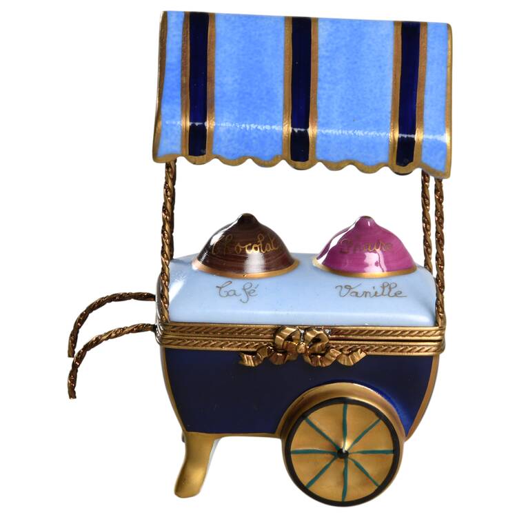 PEINT MAIN LIMOGES BOX Ice Cream Cart - Nb871, No Box