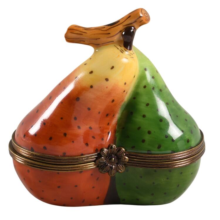 PEINT MAIN LIMOGES BOX Entwined Pears - No Box