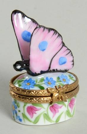 PEINT MAIN LIMOGES BOX Butterfly - No Box