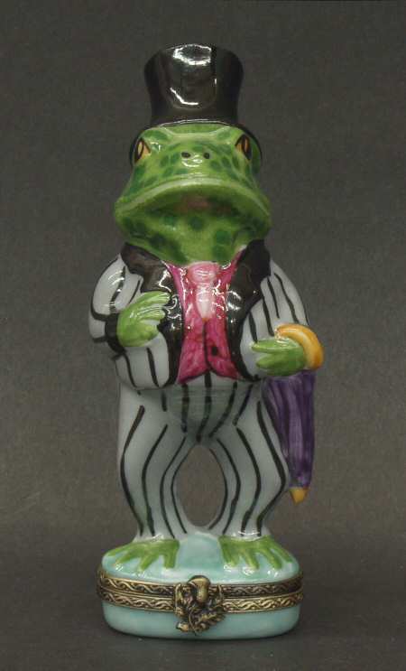 PEINT MAIN LIMOGES BOX Mr Frog - Boxed