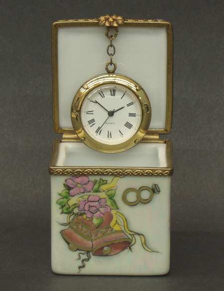 PEINT MAIN LIMOGES BOX Wedding Countdown Clock - Boxed