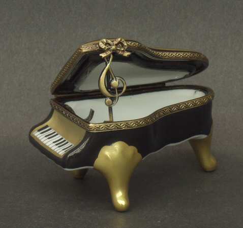 PEINT MAIN LIMOGES BOX Piano - No Box