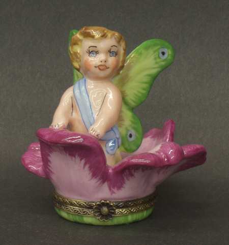 PEINT MAIN LIMOGES BOX Angel Butterfly - Boxed