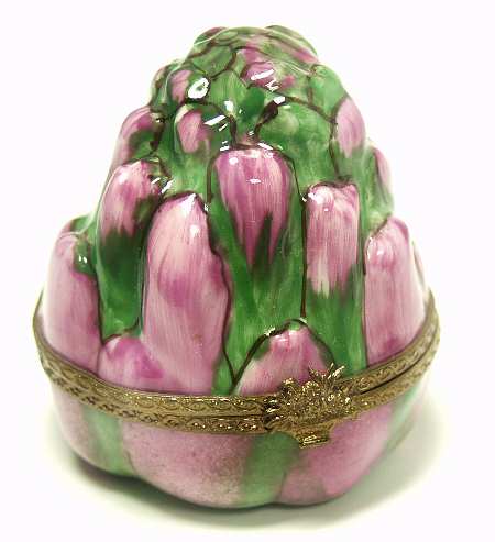 PEINT MAIN LIMOGES BOX Artichoke-Large - Boxed