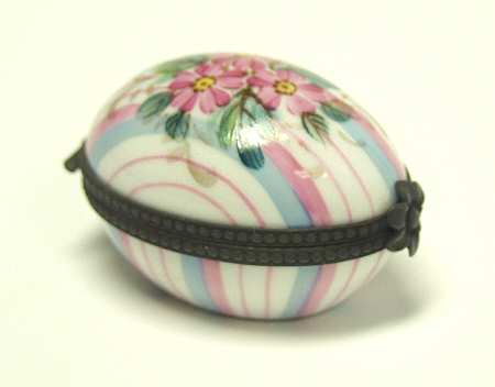 PEINT MAIN LIMOGES BOX Egg-Floral - Boxed