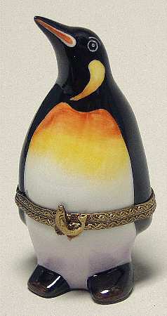PEINT MAIN LIMOGES BOX Penguin - No Box