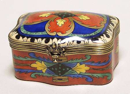 PEINT MAIN LIMOGES BOX Rectangular W/Yellow Flower - No Box