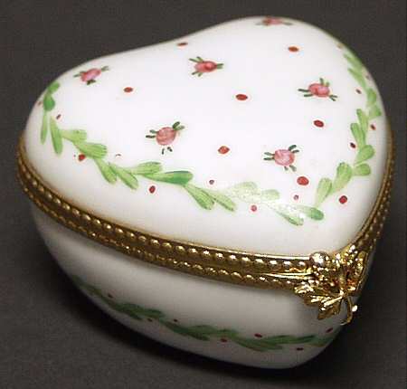 PEINT MAIN LIMOGES BOX Heart - With Box Bx327