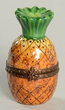 PEINT MAIN LIMOGES BOX Tropical Pineapple - Bx415 With Box