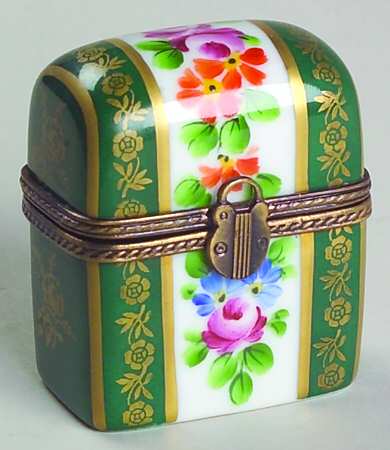 PEINT MAIN LIMOGES BOX Flower Trunk - Boxed