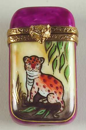 PEINT MAIN LIMOGES BOX Cheetah Cub - No Box