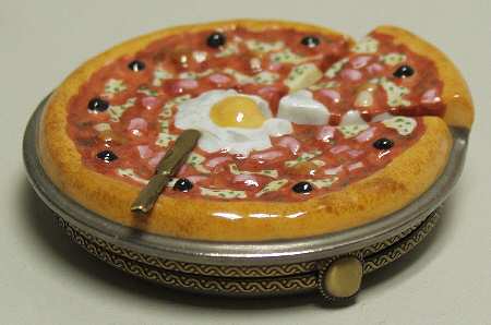 PEINT MAIN LIMOGES BOX Pizza - With Box Bx359