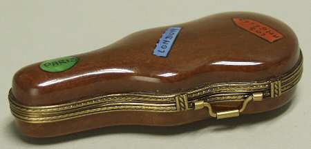 PEINT MAIN LIMOGES BOX Guitar - With Box Bx360