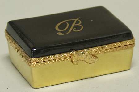 PEINT MAIN LIMOGES BOX Shoe Box - Bx370 With Box
