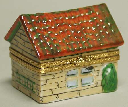 PEINT MAIN LIMOGES BOX House Box - With Box Bx374