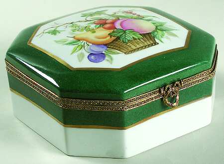 PEINT MAIN LIMOGES BOX Large Fruit Basket Box - No Box