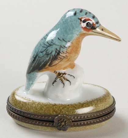 PEINT MAIN LIMOGES BOX Kingfisher - Boxed