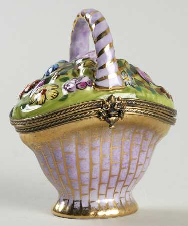 PEINT MAIN LIMOGES BOX Spring Basket - Boxed