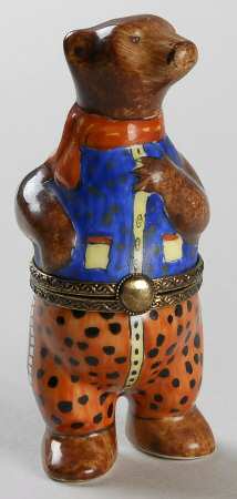 PEINT MAIN LIMOGES BOX Dancing Bear - No Box