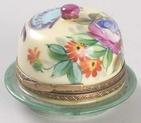 PEINT MAIN LIMOGES BOX Cheese Box - No Box