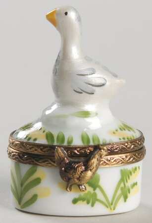 PEINT MAIN LIMOGES BOX White Duck - No Box