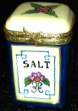 PEINT MAIN LIMOGES BOX Salt Caddy - No Box