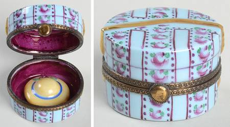 PEINT MAIN LIMOGES BOX Lady's Hat Box With Hat - No Box