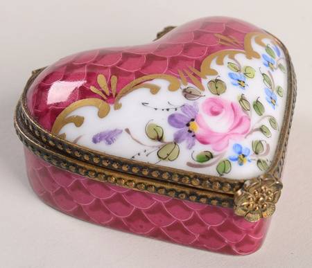 PEINT MAIN LIMOGES BOX Heart Box - No Box