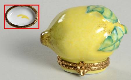 PEINT MAIN LIMOGES BOX Lemon - With Box