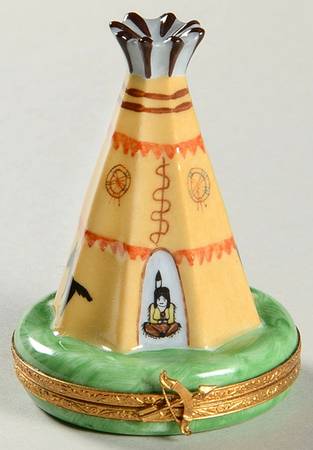 PEINT MAIN LIMOGES BOX Tee Pee - No Box