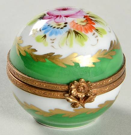 PEINT MAIN LIMOGES BOX Floral Round Box - No Box