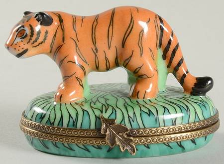 PEINT MAIN LIMOGES BOX Tiger - No Box