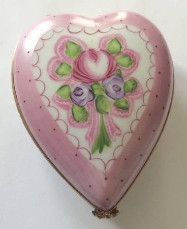 PEINT MAIN LIMOGES BOX Heart - No Box