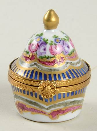 PEINT MAIN LIMOGES BOX Rose Sugar Box - No Box