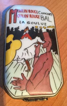 PEINT MAIN LIMOGES BOX Moulin Rouge - No Box