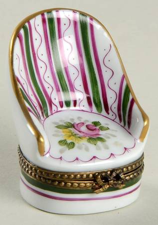 PEINT MAIN LIMOGES BOX Chair - No Box