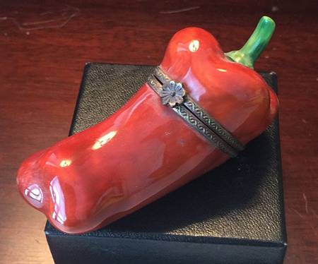 PEINT MAIN LIMOGES BOX Red Pepper - With Box