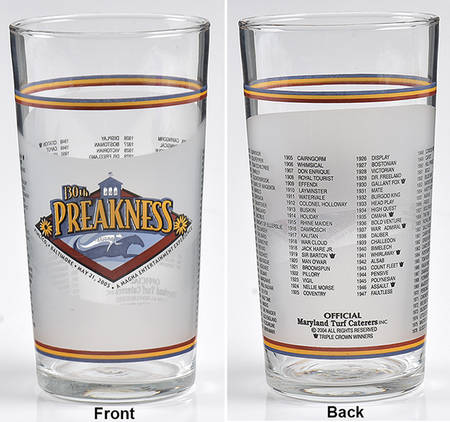 Preakness Glassware 2005 130th Running - No Box