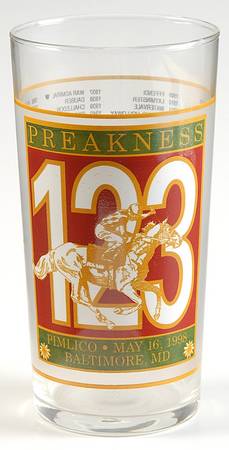 Preakness Glassware 1998 123rd Running - No Box