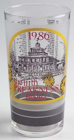 Preakness Glassware 1986 111th - No Box
