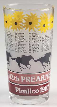 Preakness Glassware 1987 112th Running - No Box
