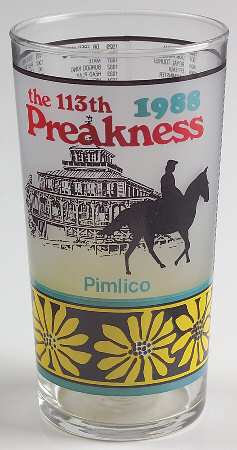 Preakness Glassware 1988 113th - No Box