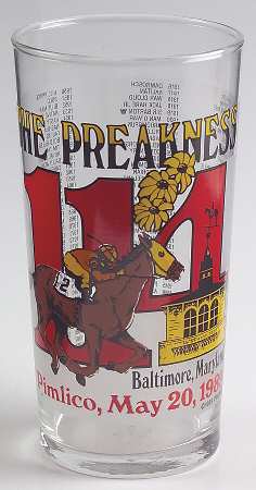 Preakness Glassware 1989 114th - No Box