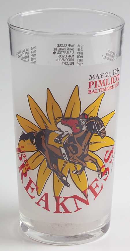 Preakness Glassware 1994 119th - No Box