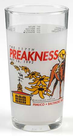 Preakness Glassware 1992 117th - No Box