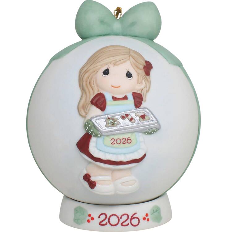 Annual Porcelain Ball Ornament Baking Sweet Memories - Boxed