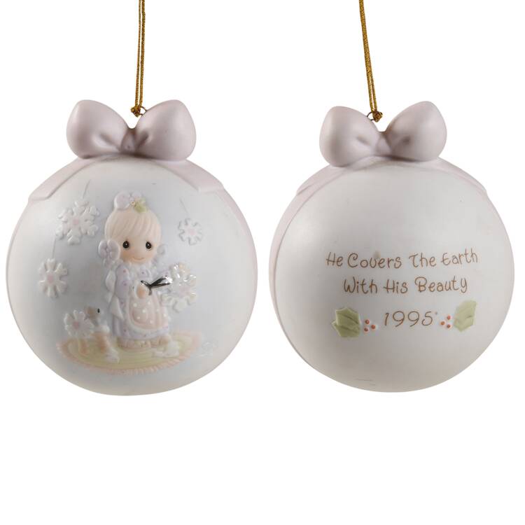 Annual Porcelain Ball Ornament He Covers The Earth With His Beauty - No Box
