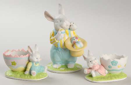 Princess House Giftware Bunny Set-3pcs - Boxed