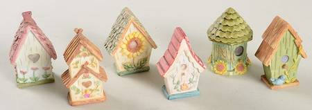 Princess House Giftware Birdhouse-6 Pc Set - Boxed