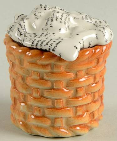 Cardew Designs Tea Pot Crime Writers Waste Basket - No Box